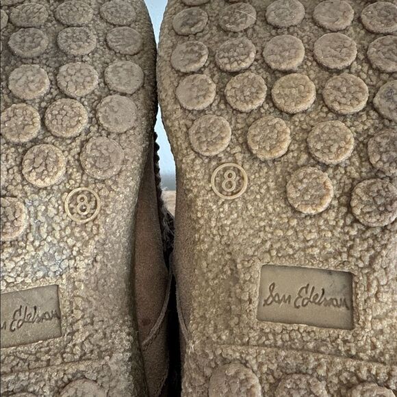 Sam Edelman Meiko Suede Leather and faux-fur Lined Boots Pull-On Moccasin Size 8 - Picture 9 of 14